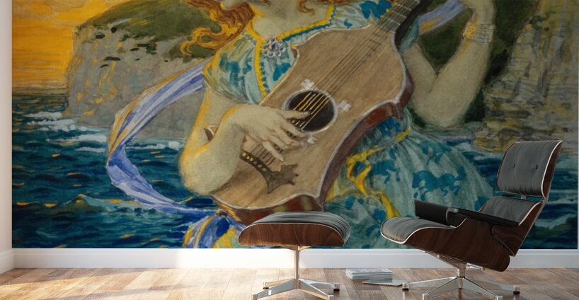 Die Tochter des Barden 1900 Mythology by Eugène Samuel Grasset Wall Murals