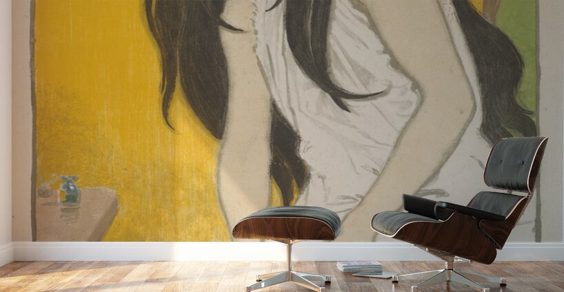 Morfineverslaafde vrouw 1897 Illustration by Eugène Samuel Grasset Wall Murals