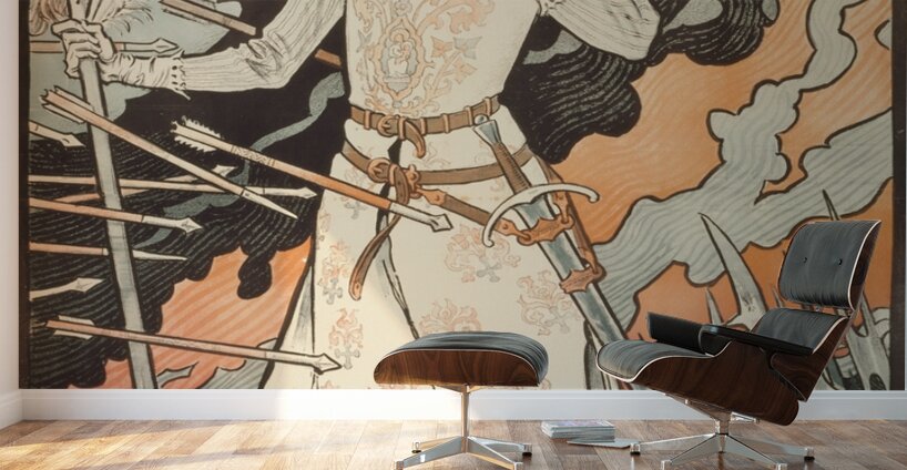Jeanne d’Arc-Sarah Bernhardt 1889-1894 Poster by Eugène Samuel Grasset Wall Murals