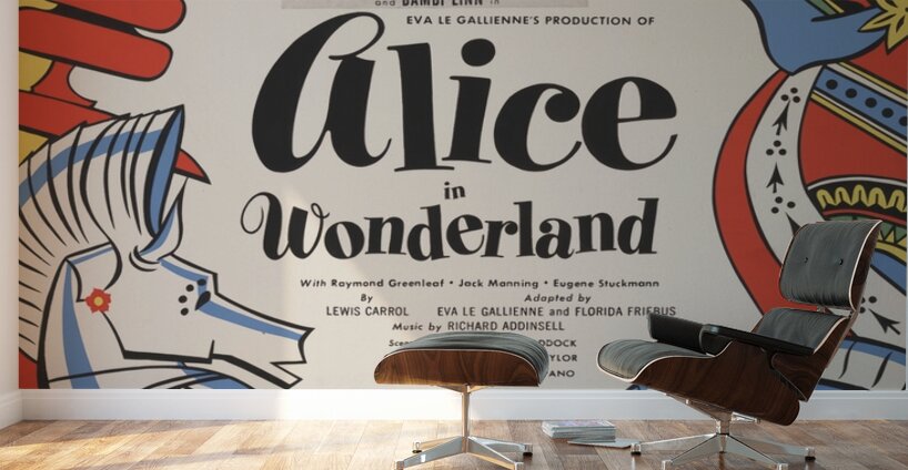 Alice in Wonderland 1947 American 1905–1970 Artcraft Lithograph Poster Wall Murals