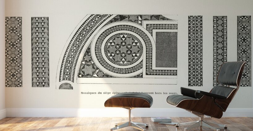 Patterns. 1888 edition Lornement Polychrome by Albert Racine 1825–1893. Wall Murals