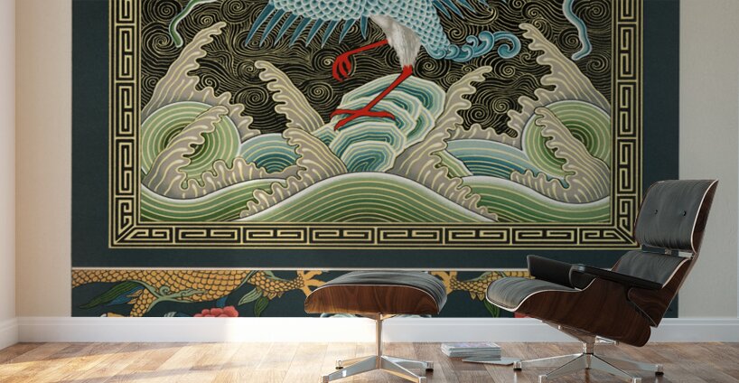 Chinese pattern Lornement Polychrome 1888 by Albert Racinet 1825-1893. 1888 edition. Wall Murals