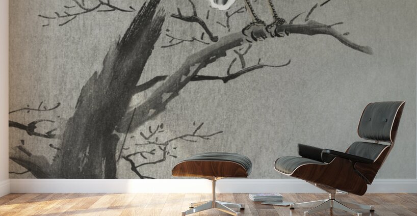 Kwak on branch 1900 - 1936 by Ohara Koson 1877-1945. Wall Murals