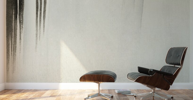 Japanese wagtail at waterfall 1900 - 1930 by Ohara Koson 1877-1945. Wall Murals