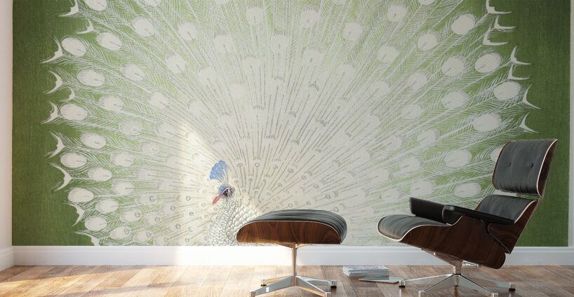 Peacock 1925 - 1936 by Ohara Koson 1877-1945. Wall Murals