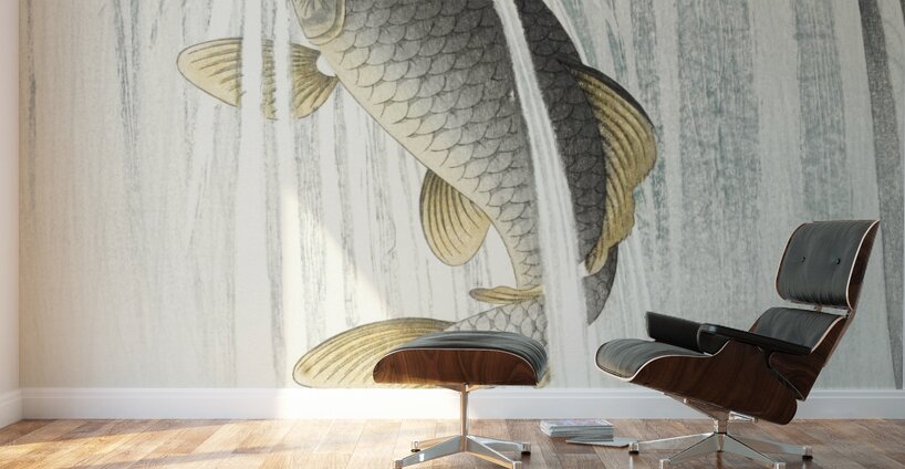 Carp 1935 by Ohara Koson 1877-1945. Wall Murals