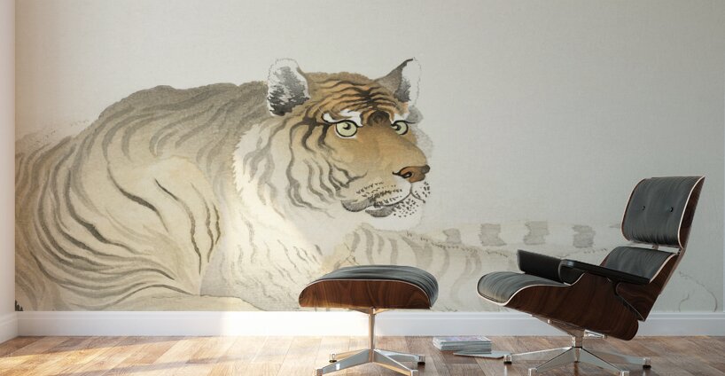 Tiger 1900 - 1930 by Ohara Koson 1877-1945. Wall Murals