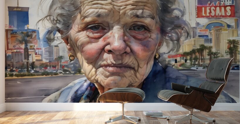 Watercolor “All Gone” By Bruce Lazarus Wall Murals