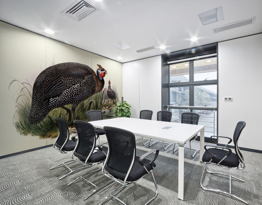 Numida meleagris. 1872 Wall Printing