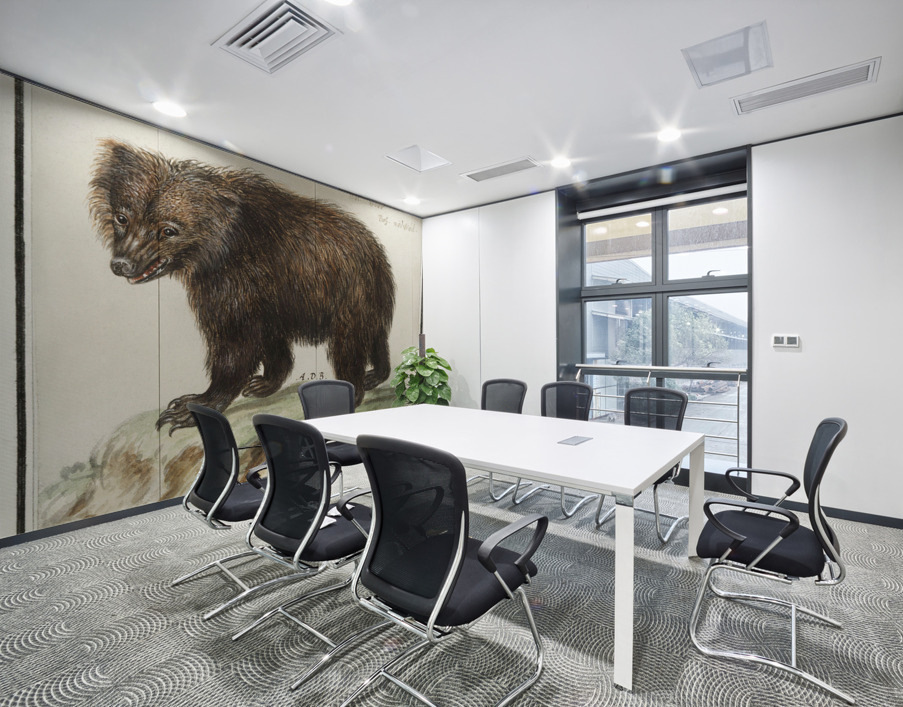 Grizzly bear in vintage style Wall Printing