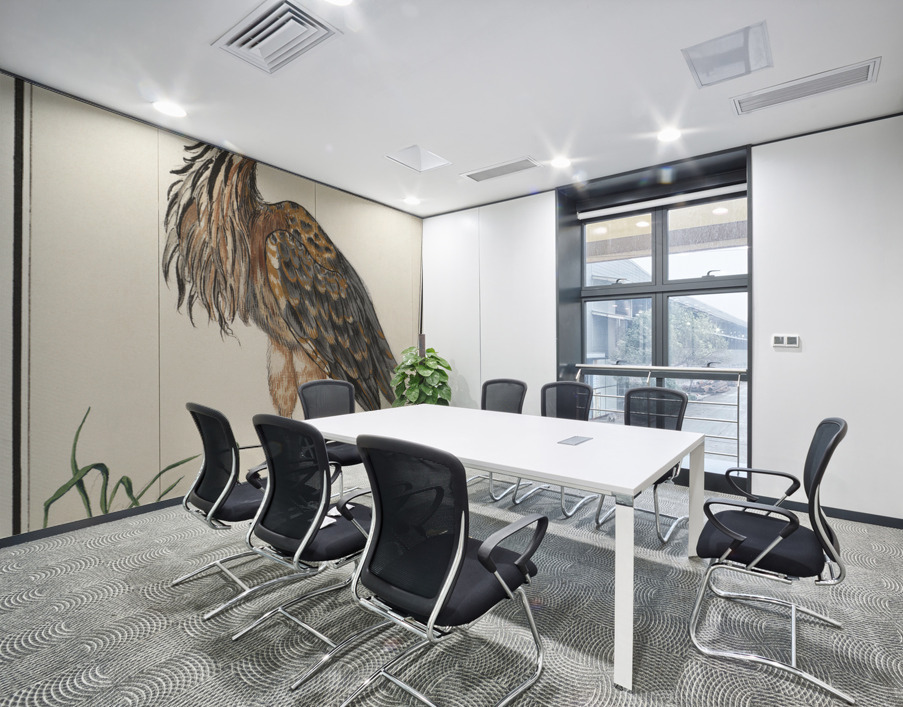 Purple heron in vintage style Wall Printing