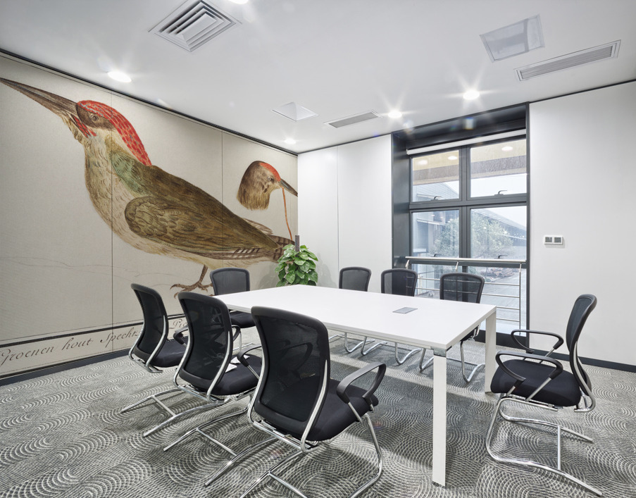 European green woodpecker in vintage style Wall Printing