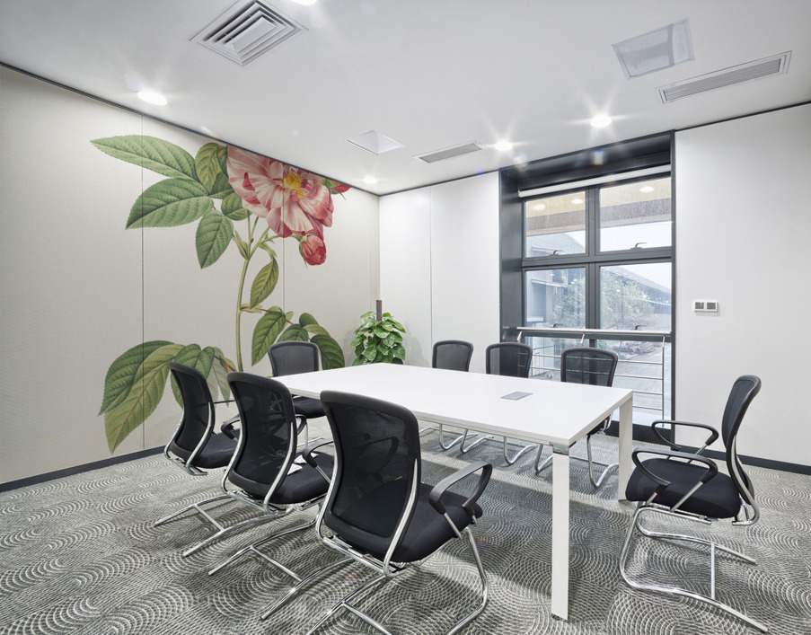 Pink french rosebush Wall Printing