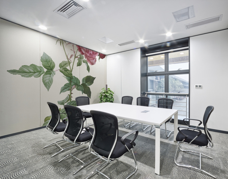 Blooming pink cabbage rose Wall Printing