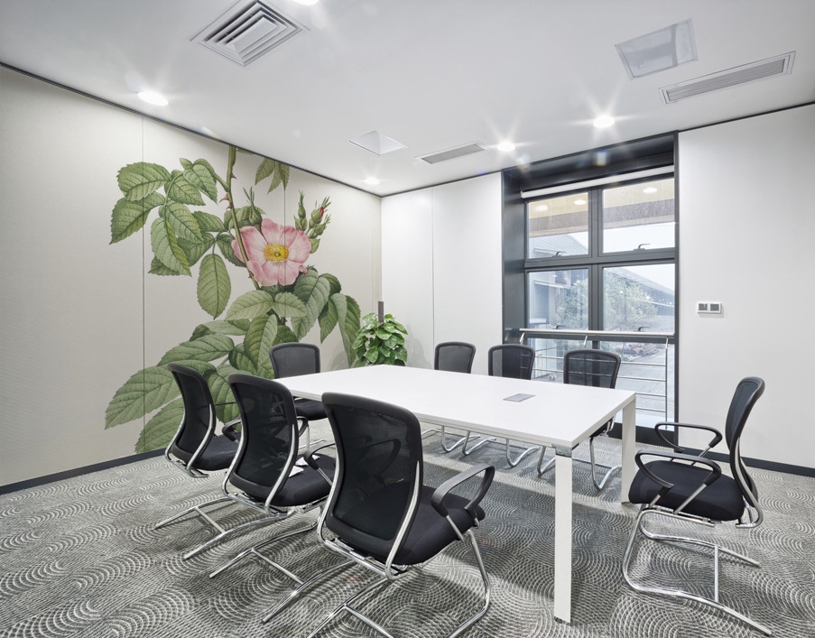 Pink apple rose in bloom Wall Printing