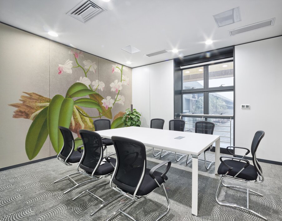 Phalaenopsis esmeralda var candidula Wall Printing