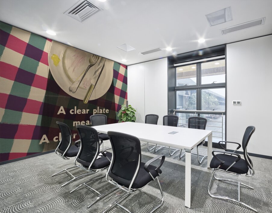 A Clear Plate Means a Clear Conscience – Don’t Take More Than You Can Eat Wall Printing