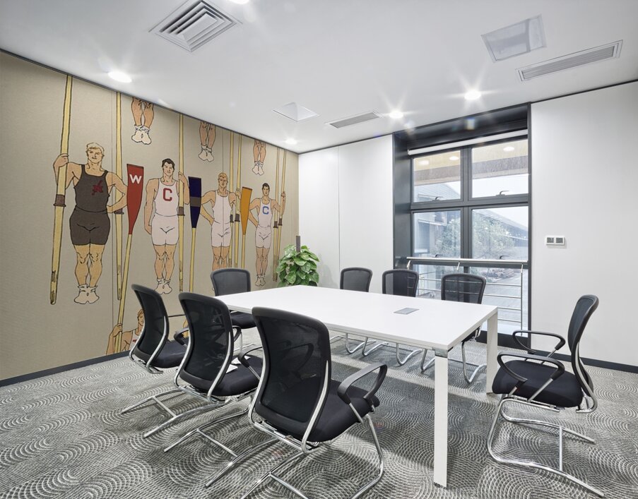 College crews ca. 1908 by Edward Penfield Wall Printing