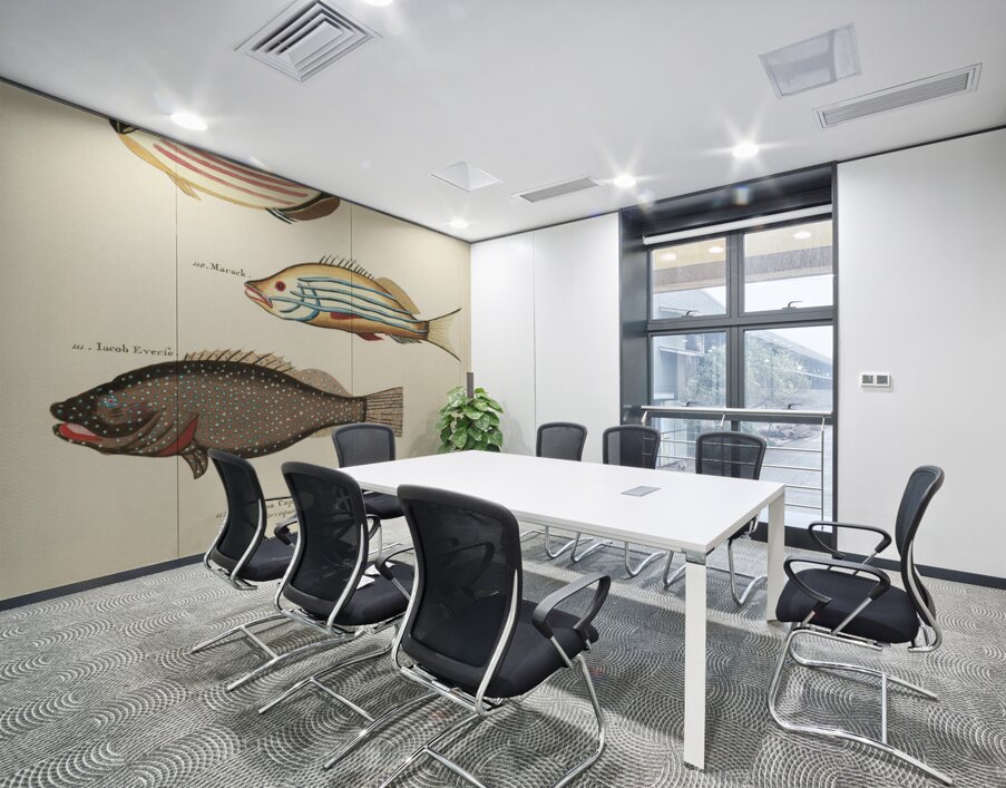 Colourful and surreal illustrations of fishes found in Moluccas Indonesia and the East Indies by Louis Renard 1678 -1746 from Histoire naturelle des plus rares curiositez de la mer des Indes 1754. Wall Printing