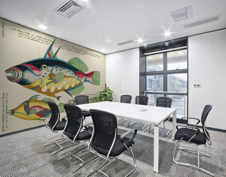 Colourful and surreal illustrations of maribe life found in Moluccas Indonesia and the East Indies by Louis Renard 1678 -1746 from Histoire naturelle des plus rares curiositez de la mer des Indes 1754. Wall Printing