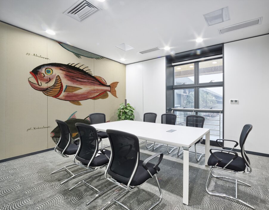 Colourful and surreal illustrations of fishes found in Moluccas Indonesia and the East Indies by Louis Renard 1678 -1746 from Histoire naturelle des plus rares curiositez de la mer des Indes 1754. Wall Printing