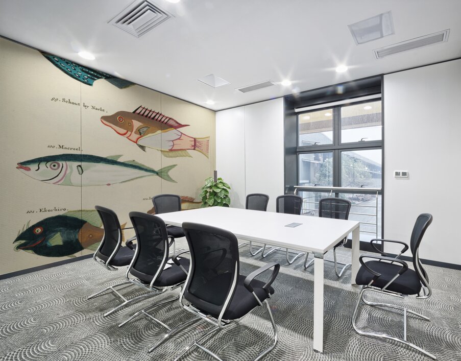 Colourful and surreal illustrations of fishes found in Moluccas Indonesia and the East Indies by Louis Renard 1678 -1746 from Histoire naturelle des plus rares curiositez de la mer des Indes 1754. Wall Printing