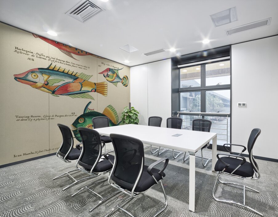 Colourful and surreal illustrations of fishes found in Moluccas Indonesia and the East Indies by Louis Renard 1678 -1746 from Histoire naturelle des plus rares curiositez de la mer des Indes 1754. Wall Printing