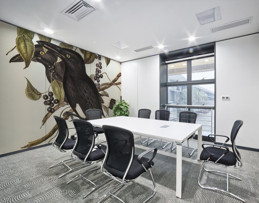 Great Crow-Shrike Strepera graculina illustrated by Elizabeth Gould 1804–1841 for John Gould’s 1804-1881 Birds of Australia  Wall Printing