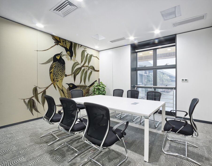 Warty-faced Honey-eater Zanthomyza Phrygia illustrated by Elizabeth Gould 1804–1841 for John Gould’s 1804-1881 Birds of Australia  Wall Printing