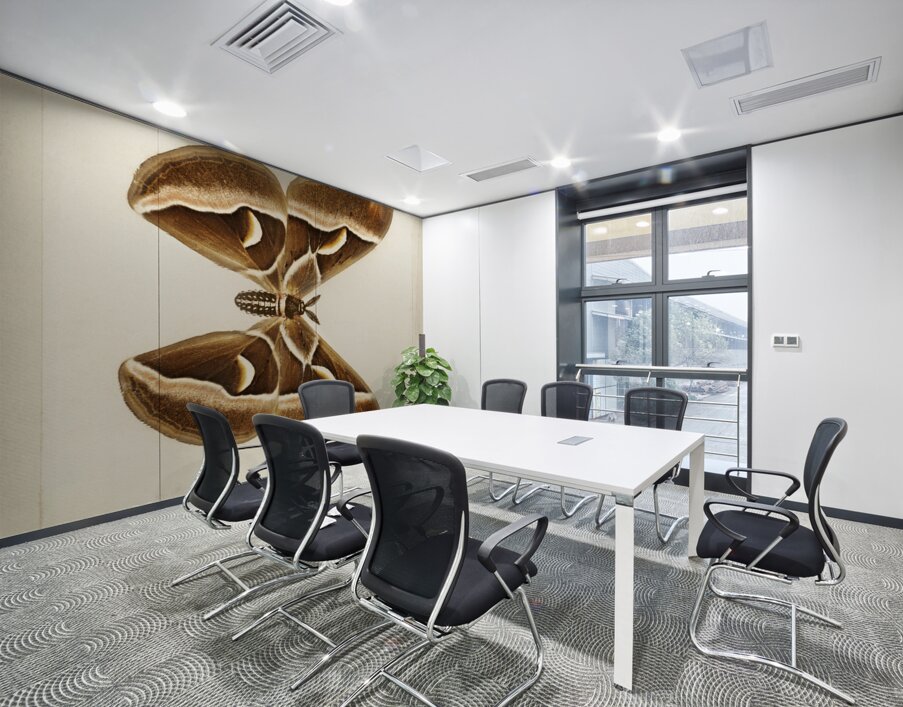 Ailanthus Silkmoth Attacus Cynthia from Moths and Butterflies of the United States 1900 by Sherman F. Denton 1856-1937.  Wall Printing