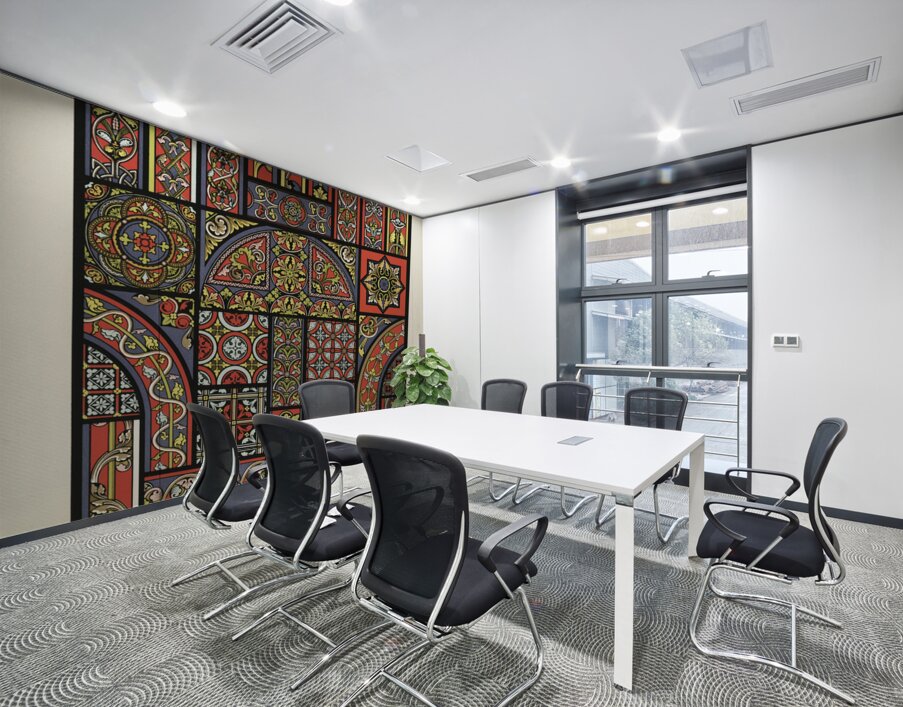 Middle-Ages pattern. 1888 edition Lornement Polychrome by Albert Racine 1825–1893. Wall Printing