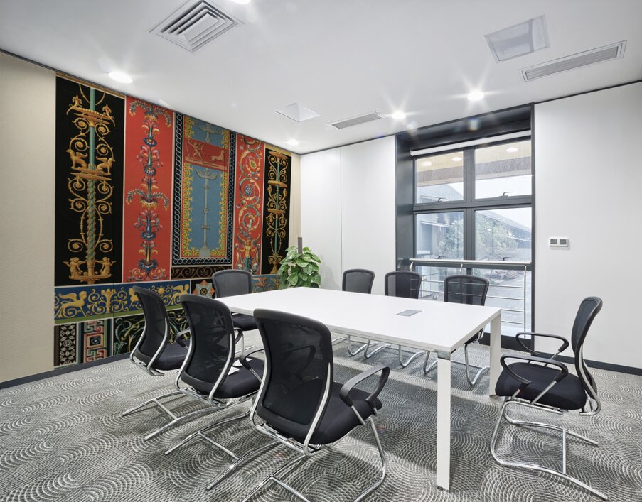 Greek-Roman pattern. 1888 edition Lornement Polychrome by Albert Racine 1825–1893. Wall Printing