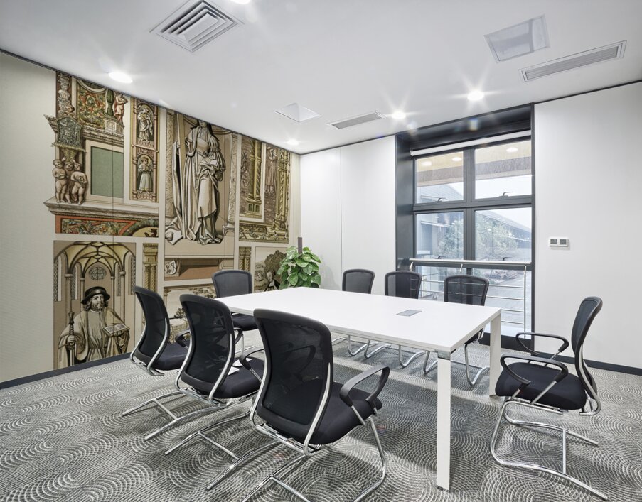 Renaissance pattern. 1888 edition Lornement Polychrome by Albert Racine 1825–1893. Wall Printing