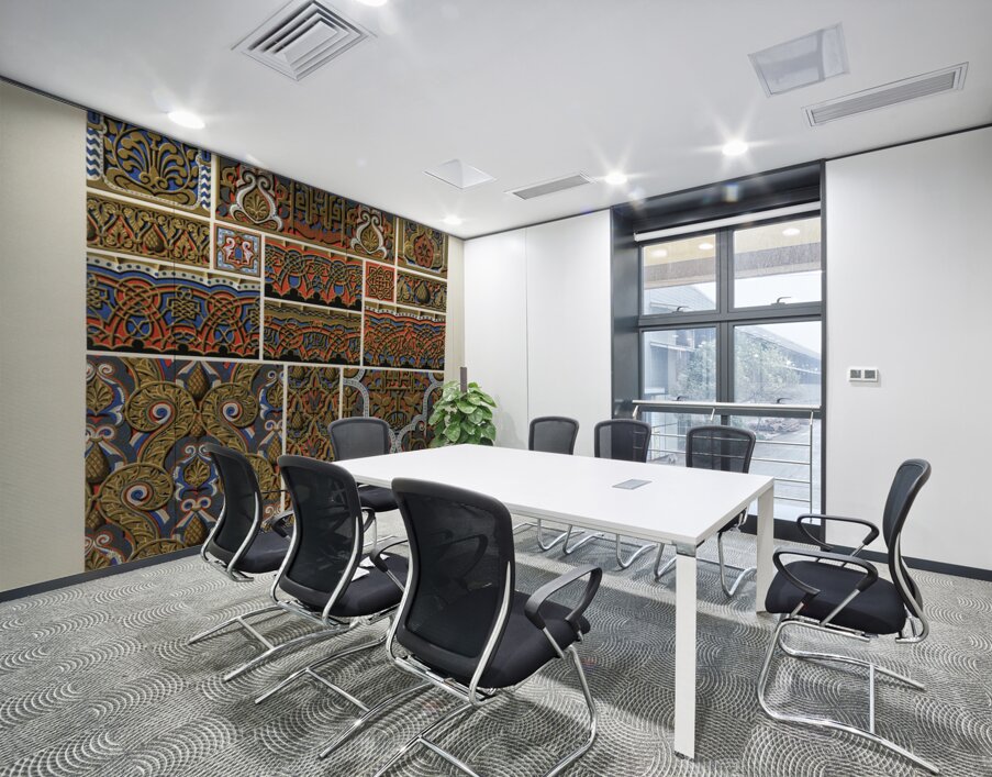 Moresque pattern. 1888 edition Lornement Polychrome by Albert Racine 1825–1893. Wall Printing