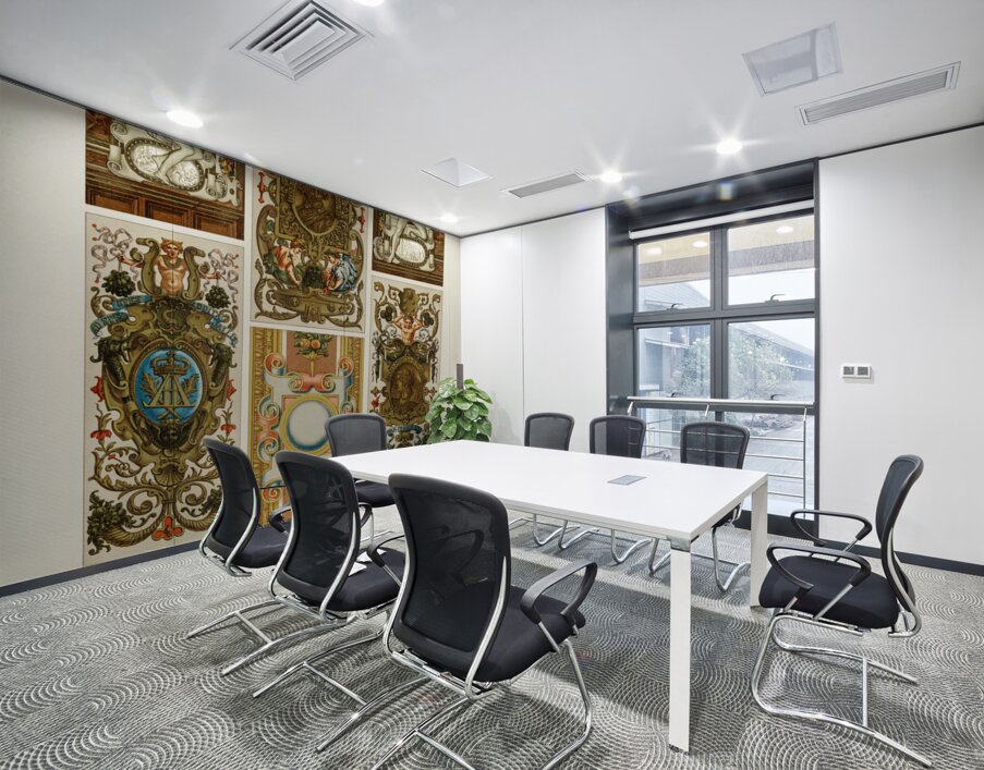 Renaissance pattern. 1888 edition Lornement Polychrome by Albert Racine 1825–1893. Wall Printing