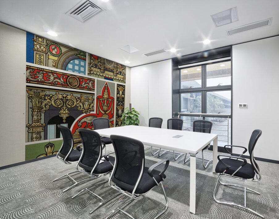 Renaissance pattern. 1888 edition Lornement Polychrome by Albert Racine 1825–1893. Wall Printing