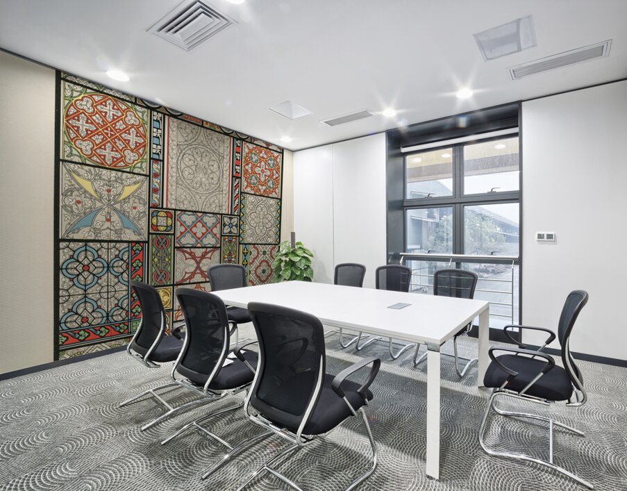 Medieval pattern. 1888 edition Lornement Polychrome by Albert Racine 1825–1893. Wall Printing