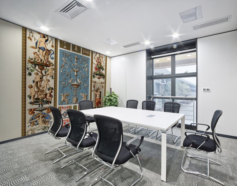 Renaissance pattern. 1888 edition Lornement Polychrome by Albert Racine 1825–1893. Wall Printing