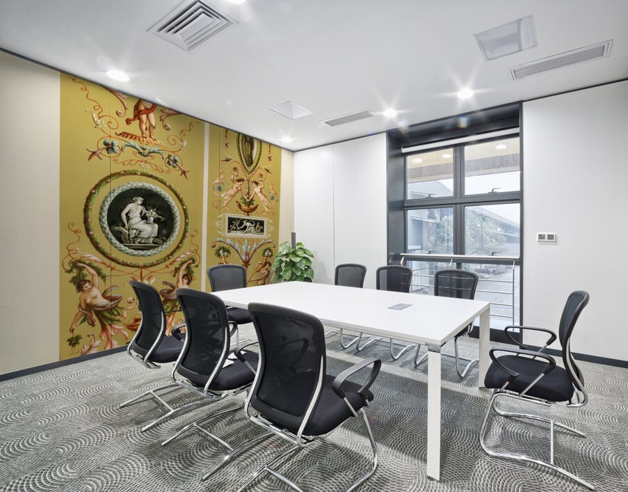 18th Century pattern.  1888 edition Lornement Polychrome by Albert Racine 1825–1893. Wall Printing