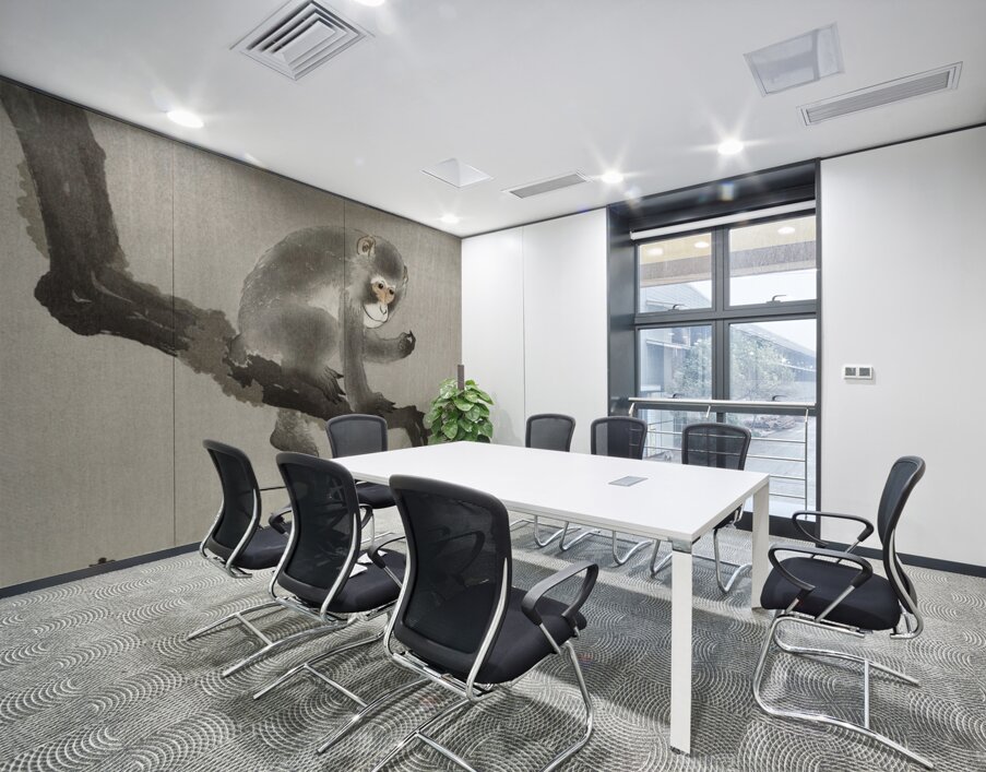 Monkey in cockatoo 1900 - 1930 by Ohara Koson 1877-1945. Wall Printing