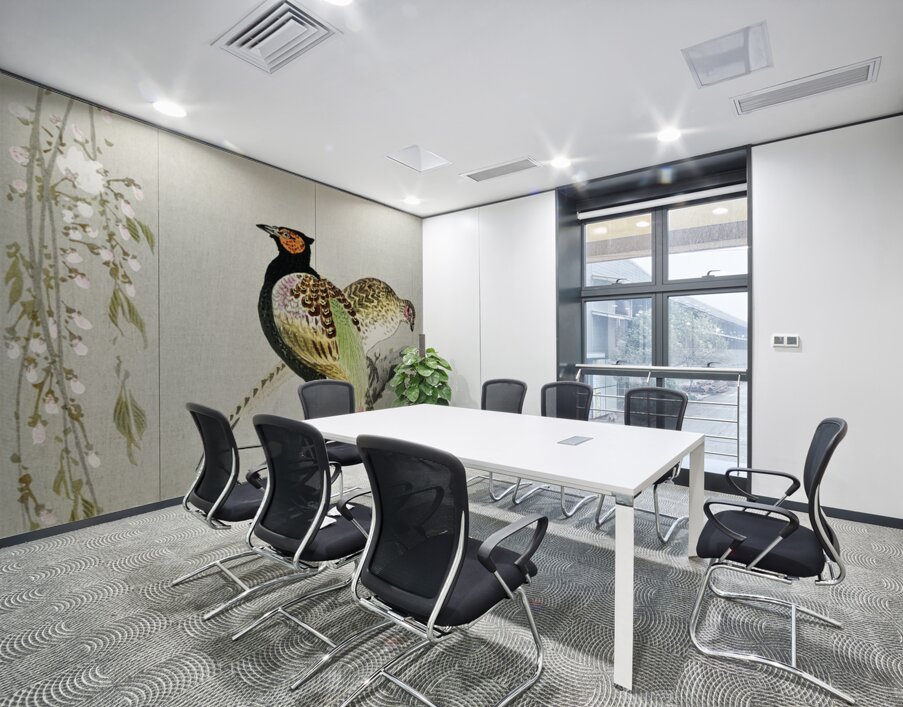 Couple pheasants and cherry blossom 1900 - 1936 by Ohara Koson 1877-1945. Wall Printing