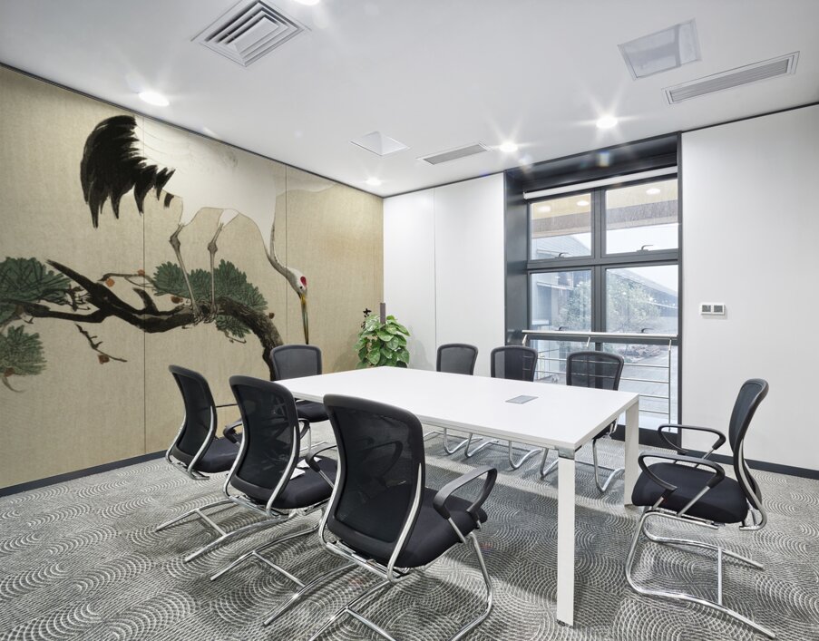 Japanese crane bird on branch of pine 1900 - 1930 by Ohara Koson 1877-1945. Wall Printing