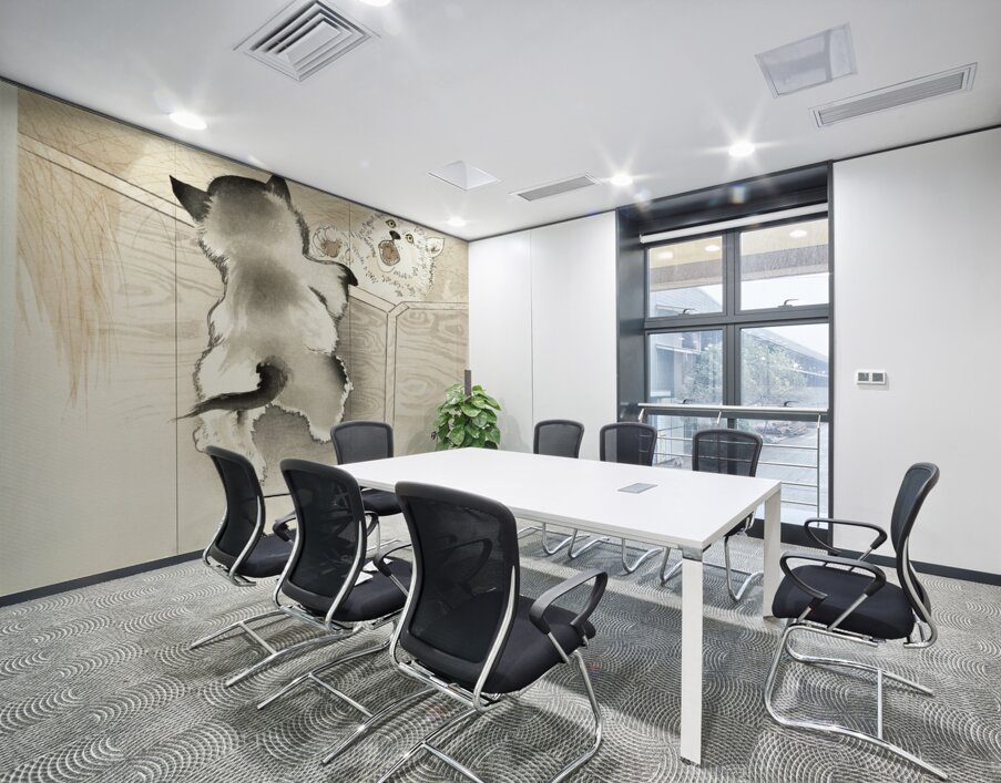 Two playing dogs 1900 - 1930 by Ohara Koson 1877-1945. Wall Printing