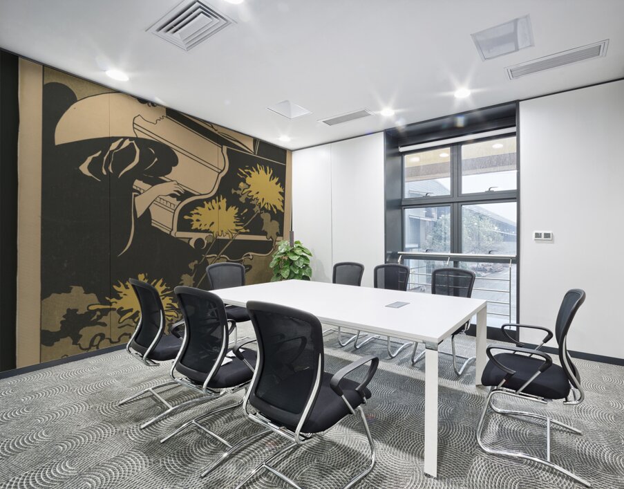 Woman playing piano with art nouveau style chrysanthemum flowers in foreground 1895 print by Ethel Reed. Wall Printing
