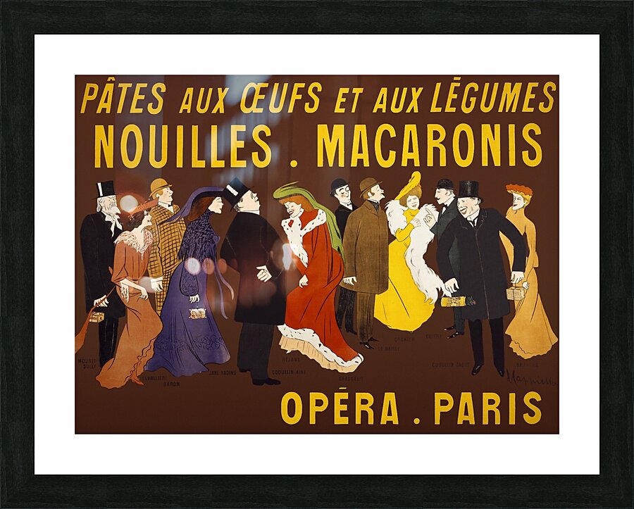 Celebrities holding packages of the product 1901 by Leonetto Cappiello Picture Frame print