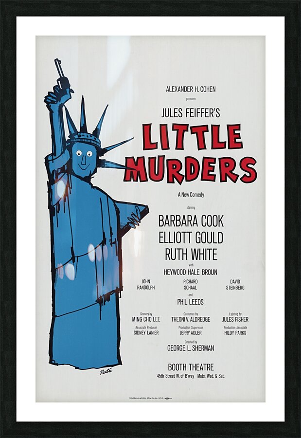Little Murders 1967 Artcraft Lithograph Poster 1905–1970 Picture Frame print