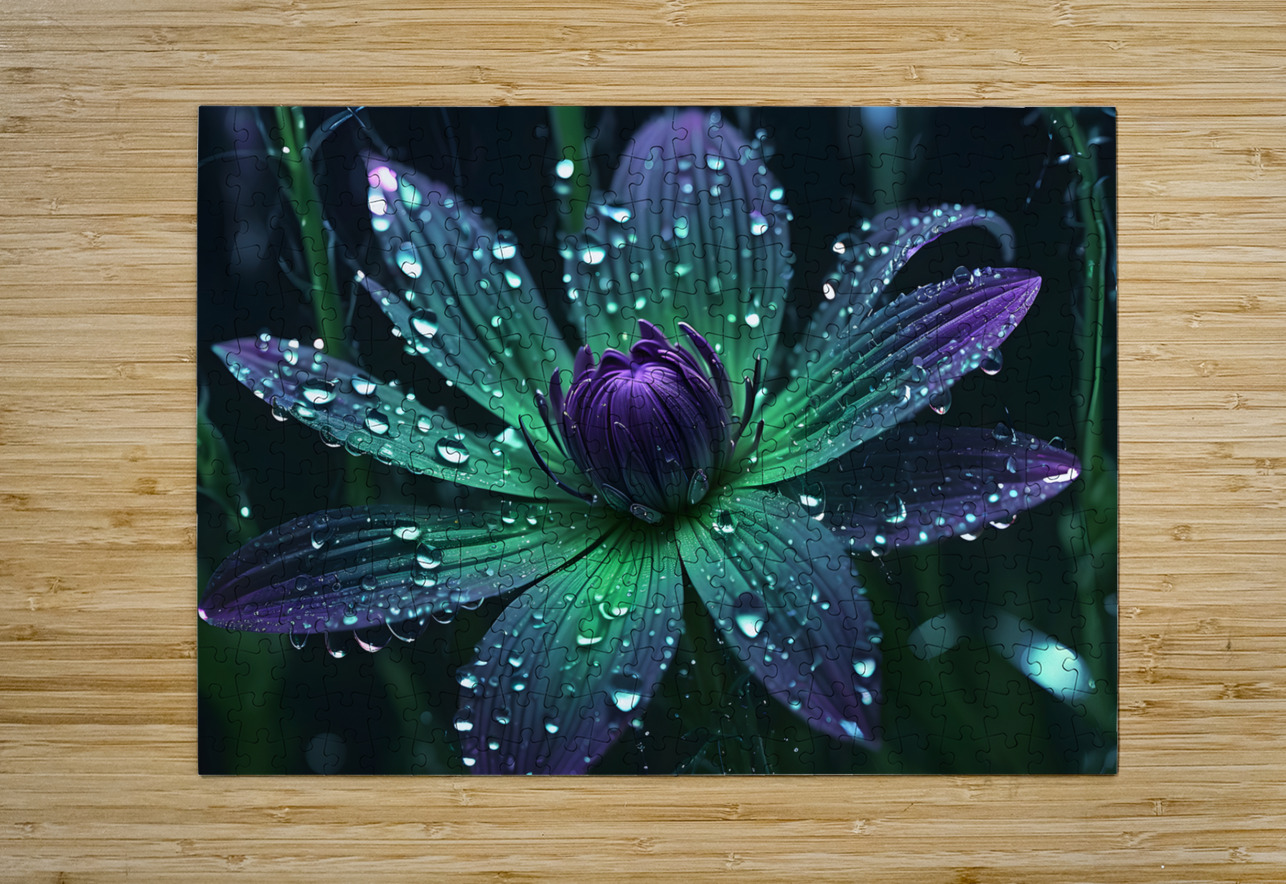 A glowing ultraviolet punk flower By ISHISH IStockHistory com Puzzle printing