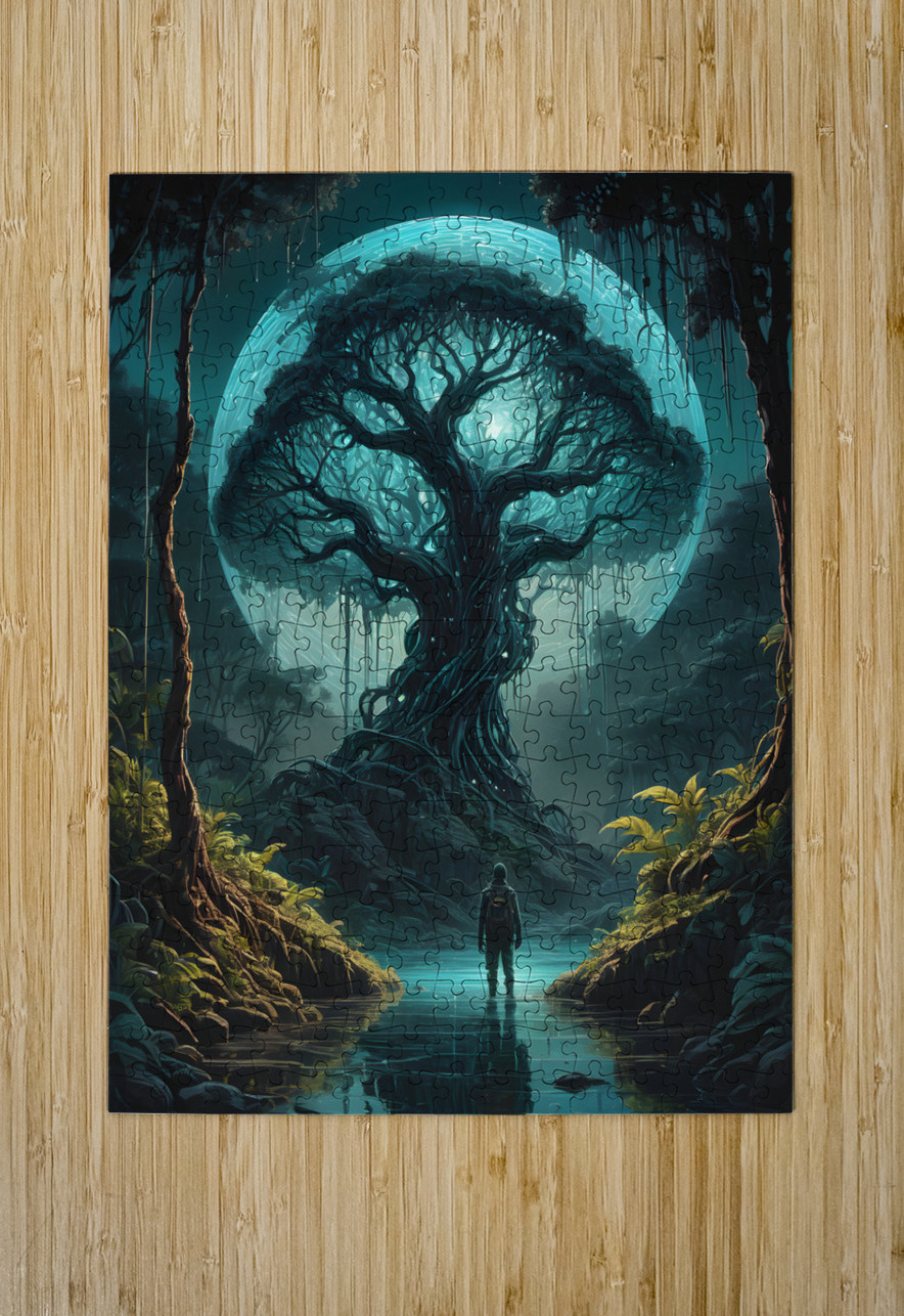 Allien World At Night By ISHISH IStockHistory com Puzzle printing
