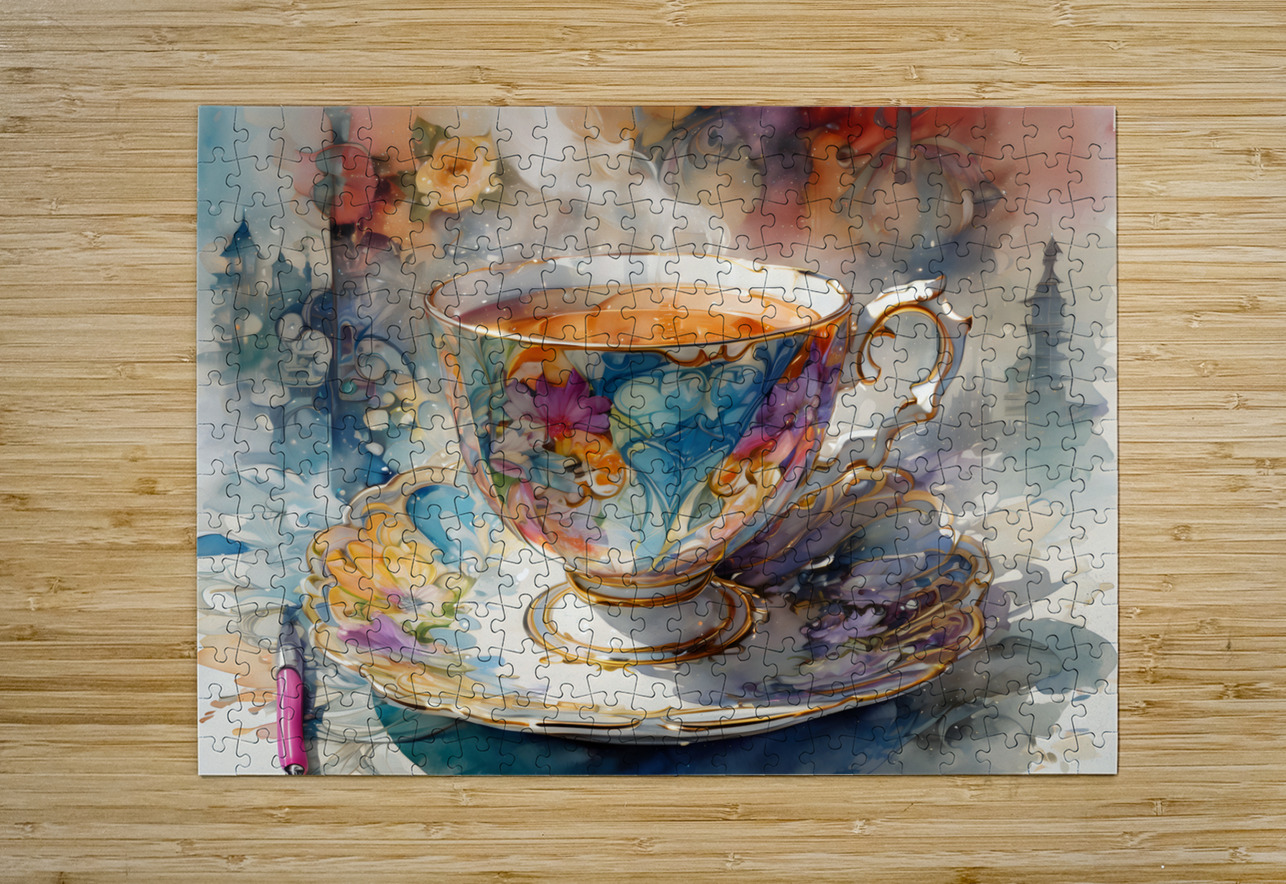 Worldly Teacup By ISHISH IStockHistory com Puzzle printing