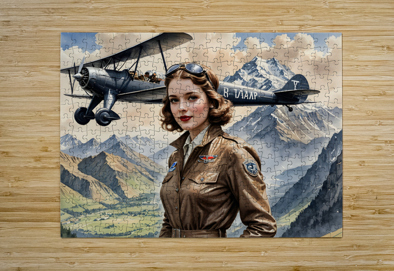 Aviator Amelia Airheart By ISHISH IStockHistory com Puzzle printing